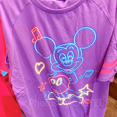 ミッキーネオンTシャツ（パープル）