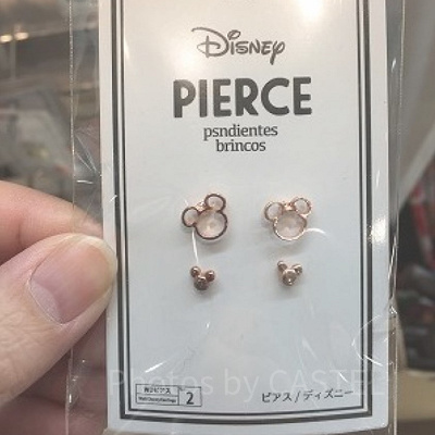 ミッキーシェイプピアス（ピンク）