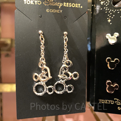 ミッキーシェイプ&ハートピアス
