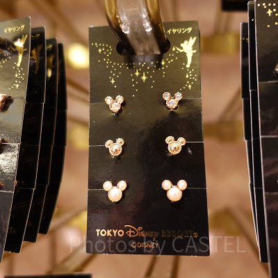 ミッキーシェイプのイヤリング（6個セット）