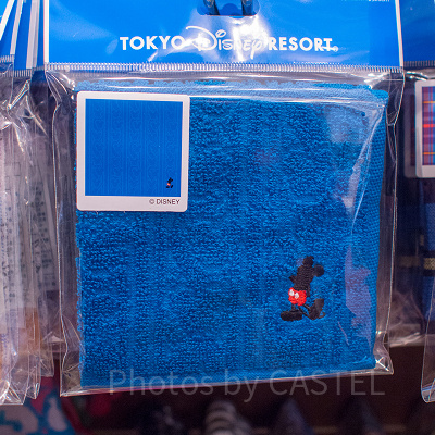 ミッキーのミニタオル（青無地）