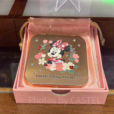 ミニーデザインのコンパクトミラー（スクエア）