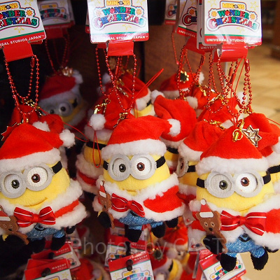 ミニオンクリスマスぬいぐるみキーチェーン
