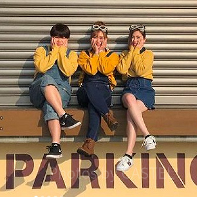 ミニオンヘアバンドコーデ