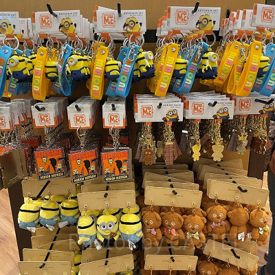 ハリウッド・スペシャルティ・ストアのミニオンキーチェーンの陳列