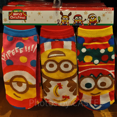 MINION MERRY CHRISTMASソックス