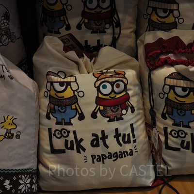 ミニオンのキルトブランケット（袋に入った状態）