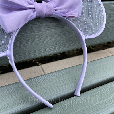 ミニーリボンチュールカチューシャ（パープル）