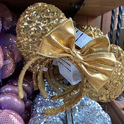 ミニースパンコールカチューシャ（ゴールド）