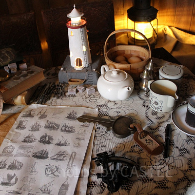 3階に置かれたムーミンパパのコレクション