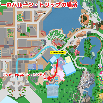 モッピーのバルーン・トリップの場所マップ