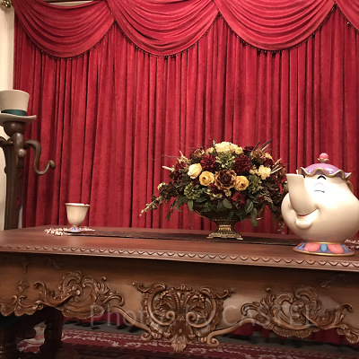 美女と野獣の城の中のポット夫人とチップ