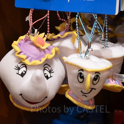 ポット夫人とチップのストラップキーチェーン