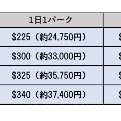 マルチデイパスポートの値段