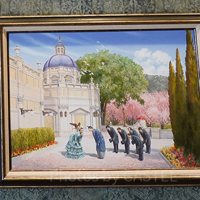 ソアリンのQラインに飾られている桜の絵