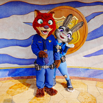 ズートピアエリアで会えるニック＆ジュディ(通常衣装)