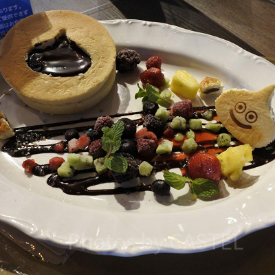 ニジゲンノモリ「ドラゴンクエストアイランド」／ふわふわスライムのチョコクリームパンケーキ