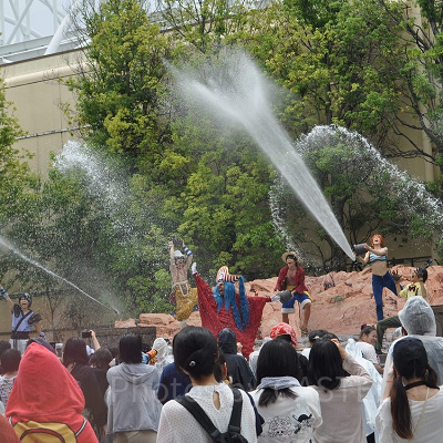 ワンピースウォーターバトルの水発射/USJ