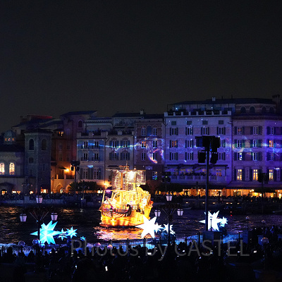 ビリーヴのオープニング：ピータパンとウェンディの乗った船が登場