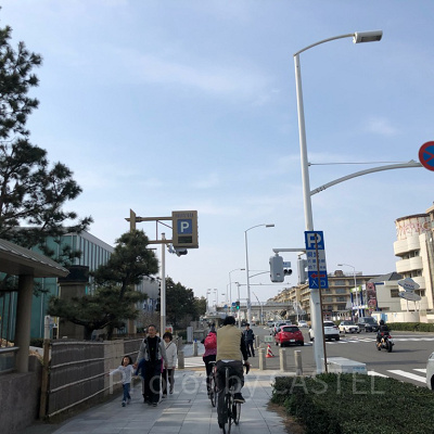 P2：片瀬海岸地下駐車場入口