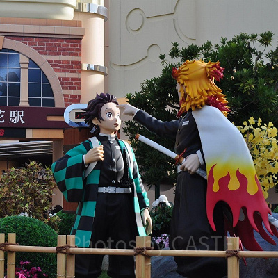 鬼滅の刃XRライドのエントランス前フォトスポット（過去開催時に撮影）