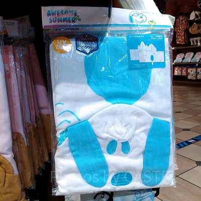 スヌーピーのひんやり接触冷感フード付きポンチョ