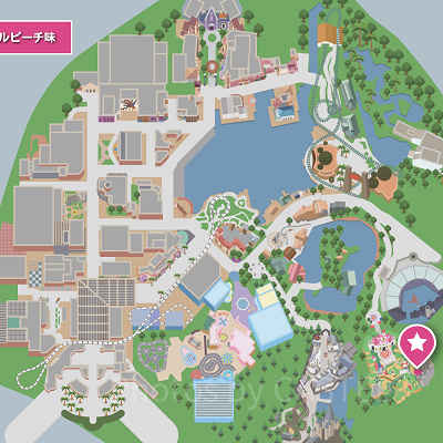 USJポップコーンMAP：キャラメルピーチ味
