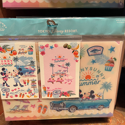 ポストカード＆クリアホルダー(ディズニー夏グッズ2025SUNNY SUNNY Summer)