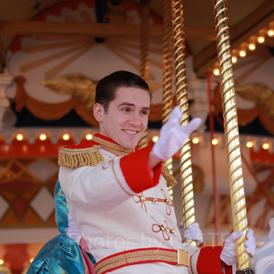 白馬にまたがるプリンスチャーミング。