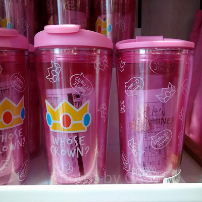 ピーチ姫の蓋つきタンブラー