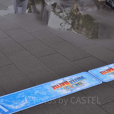 ワンピースウォーター・バトルのあとには水たまりが／USJ