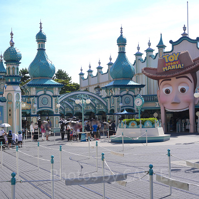 トイストーリーマニアの待ち列 2022年8月1日8時45分ごろの様子