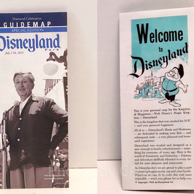 アナハイムディズニーランド開園当時の復刻マップ