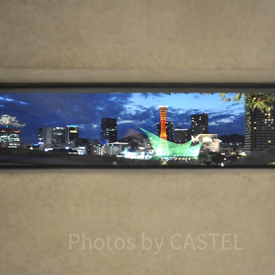 神戸ポートミュージアムアトアののぞき窓から見た風景