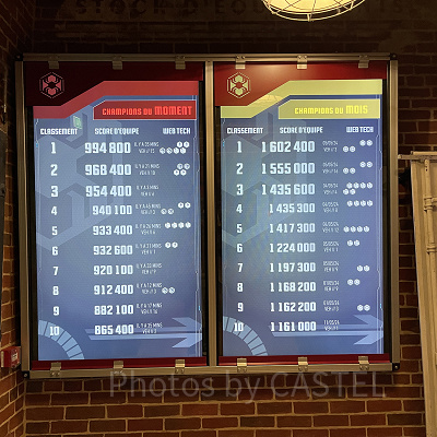 スパイダーマン・ウェブ・アドベンチャーのスコアボード(パリディズニー)