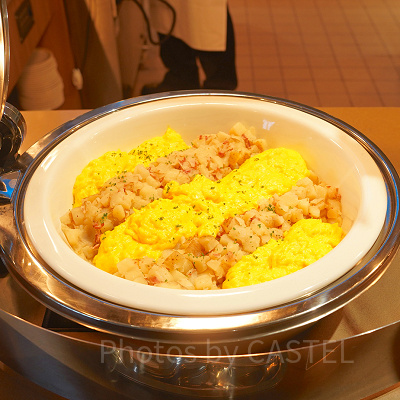 スクランブルエッグとジャーマンポテト