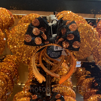 スパンコールカチューシャ（ハロウィンカラー）