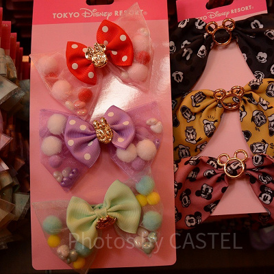 リボンモチーフのヘアゴム3個セット