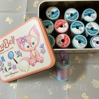 ディズニーお菓子缶活用法④：ミシン糸入れ