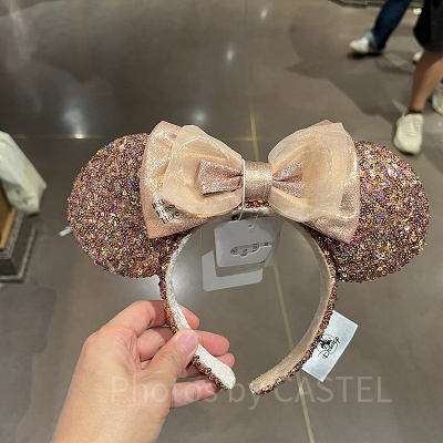 上海ディズニーカチューシャ：ミニーカチューシャ（ダークゴールド）