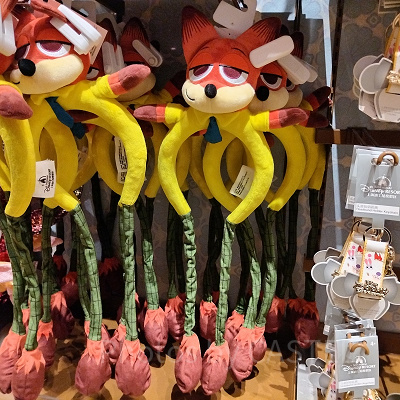上海ディズニーカチューシャ：ニックのボンボン付きカチューシャ