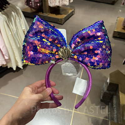 上海ディズニーカチューシャ：スパンコールアリエルカチューシャ