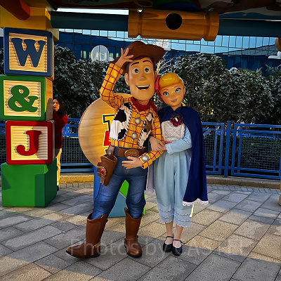上海ディズニートイストーリーホテル：ウッディ＆ボーピープのペアグリーティング