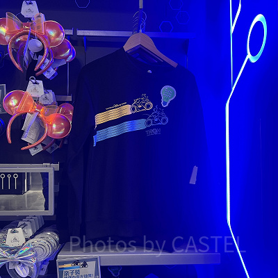 上海ディズニートロングッズ:ライトサイクルデザイン黒Tシャツ