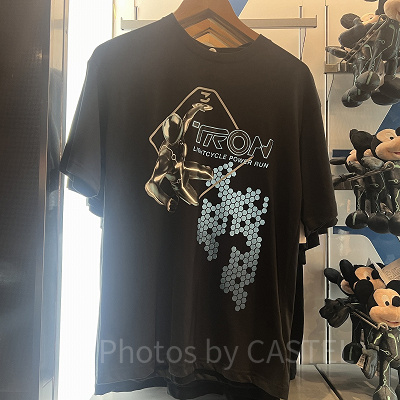 上海ディズニートロングッズ:トロンデザイン黒Tシャツ(大人)