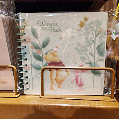 上海ディズニーくまのプーさんグッズ：植物柄のリングノート