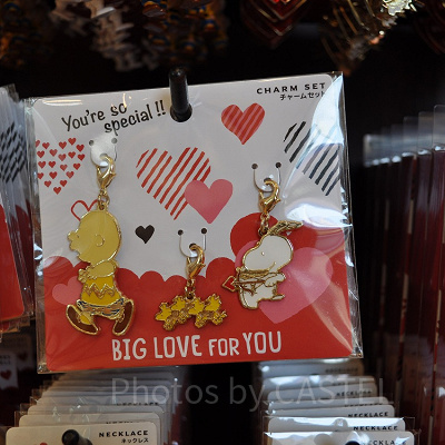 スヌーピー「BIG LOVE FOR YOU」チャーム3個セット