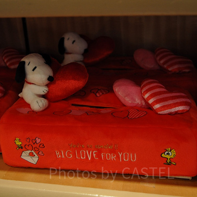 スヌーピー「BIG LOVE FOR YOU」ティッシュカバー