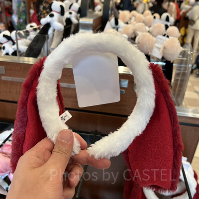 スヌーピーのたれ耳カチューシャ(ボルドー)