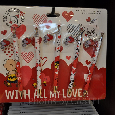 スヌーピーハートボールペンセット